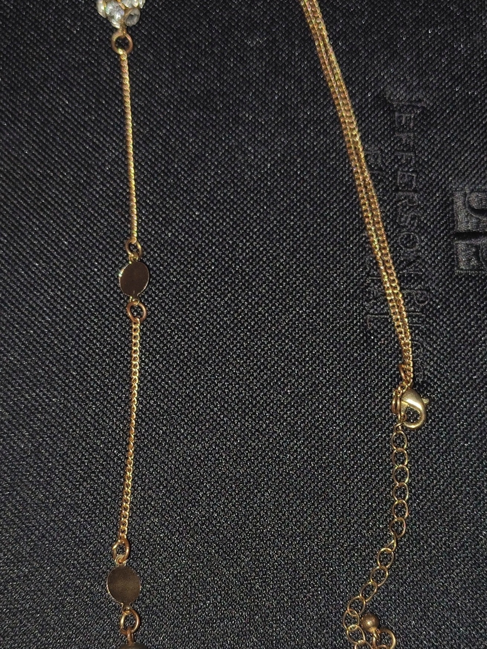 AVA & AIDEN Brass Necklace Ball and Tassel Pendant New NWT